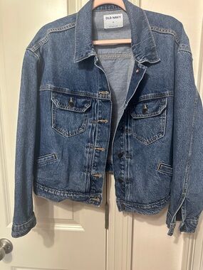 Old Navy Dark Blue Denim Jacket with Chest Pockets